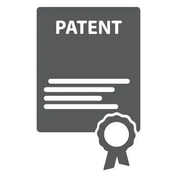 Patented document with approved stamp vector icon illustration Stock Illustration