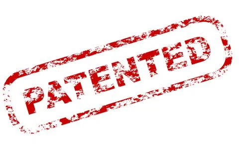 PATENTED red  ink stamp Stock Illustration