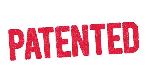 Patented red ink stamp Stock Illustration