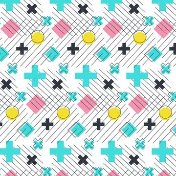 Patern in the style of menfis on a transparent background, vector graphics,.. Stock Illustration