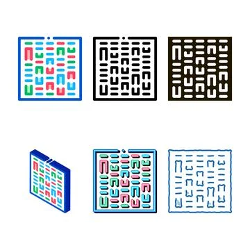 Paternity genetics minimal test icon outline Stockillustratie