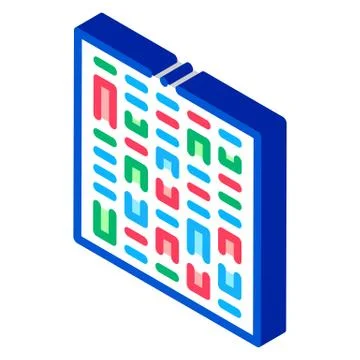 Paternity Genetics Test isometric icon vector illustration Stockillustratie