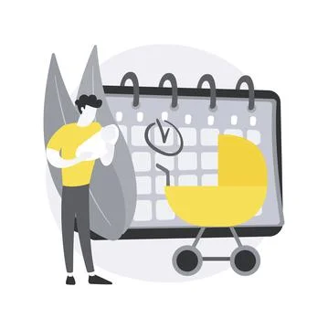 Paternity leave abstract concept vector illustration. Stock Illustration