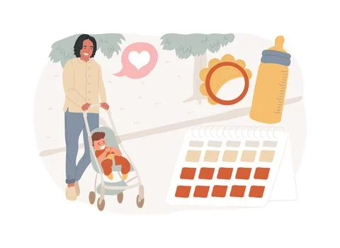 Paternity leave isolated concept vector illustration. Ilustración de archivo