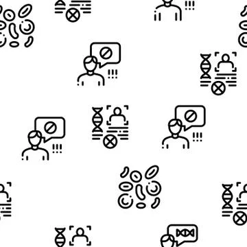 Paternity Test Dna Seamless Pattern Vector Ilustração Stock
