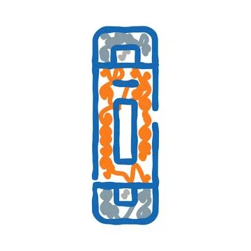 Paternoster elevator building doodle outline mechanism Stock Illustration