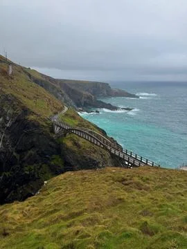 Path Above the Roaring Sea Stock Photos