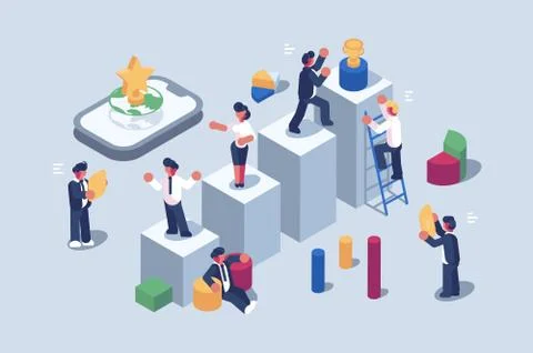 Path of achievement and growth Stockillustratie