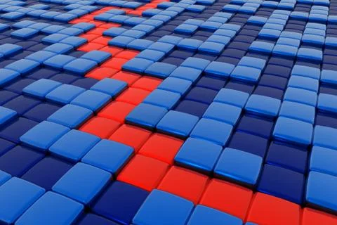 Path across labyrinth Stock Illustration