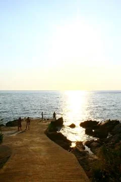 The path to the Adriatic Sea Stock Photos