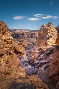 The path for Al Deir Monastery in Petra, Jordan, Middle East Stock Photos
