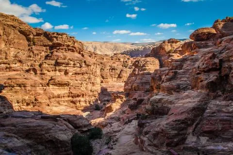 The path for Al Deir Monastery in Petra, Jordan, Middle East Stock Photos