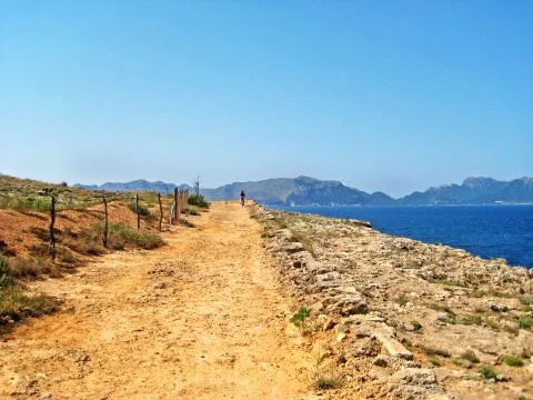 Path along the coast Stock Photos