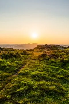 Path along Curbar Edge Stock Photos