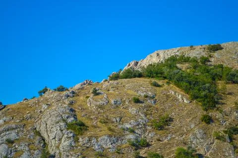 Path along the mountain to the top Stock Photos