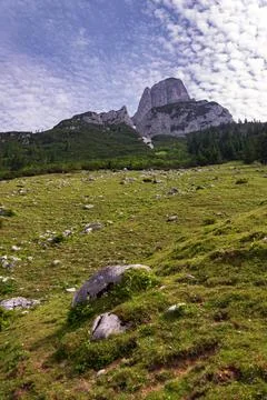 Path to the Angerstein mountain summit, Alps, Gosau, Gmunden district, Uppe.. Фото