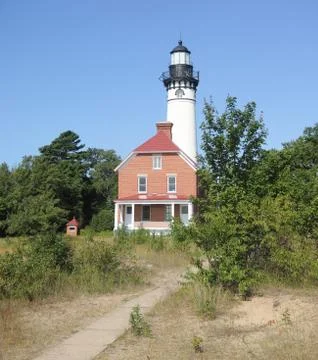 A path to Au Sable Light on the shores Lake Superior Foto stock
