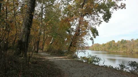 Path for an autumn hike Stock Footage 22175013