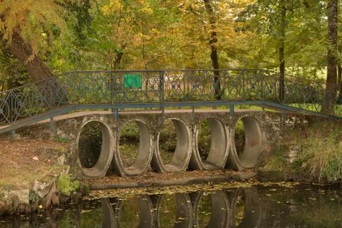 Path in the autumn park. Stock Photos