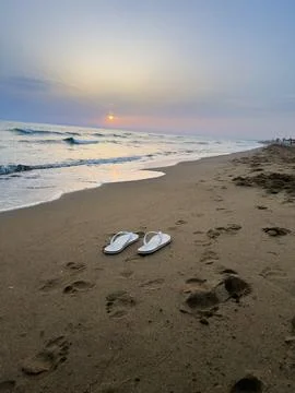 The path on beach Stock Photos