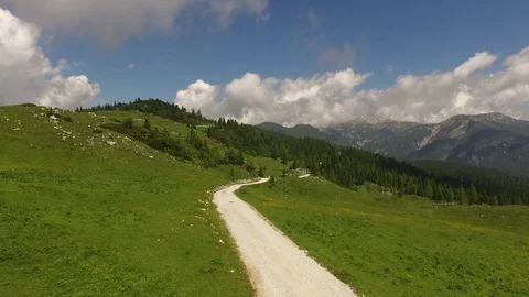 Path In Beautiful Mountain Landscape Stock Footage 70369746