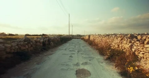 A path between fields Stock Footage 75168975