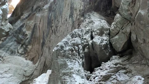A path between huge rocks Stock Footage 158147077