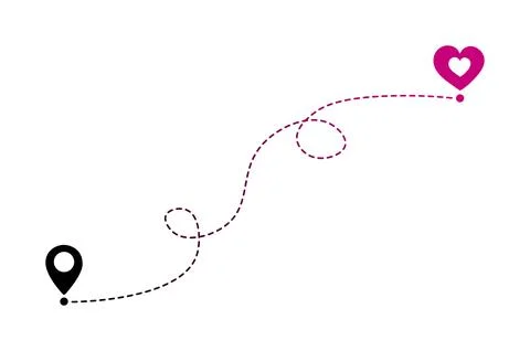 Path between two points Stock Illustration