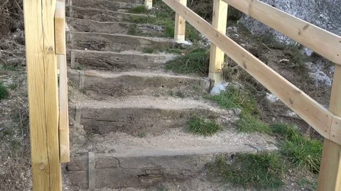 Path bringing to the top of the Pico Sacro Stock Footage 71009120