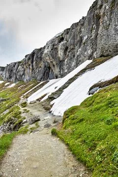 Path in Bucegi mountains in Romania Stock Photos