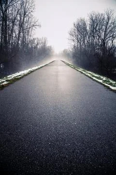The path in canadian forest Stock Photos