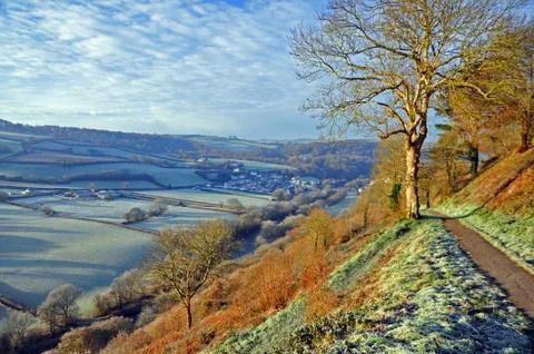 The path from Castle Hill Foto stock