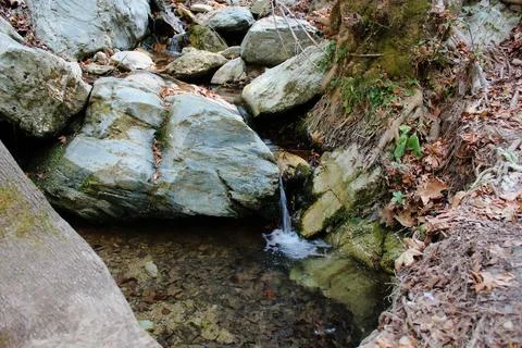 The path of the centaurs (after Cyclone Daniel) Portaria Pelion Greece Stock Photos