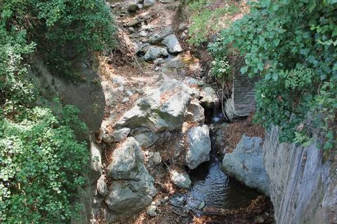 The path of the centaurs (after Cyclone Daniel) Portaria Pelion Greece Stock Photos