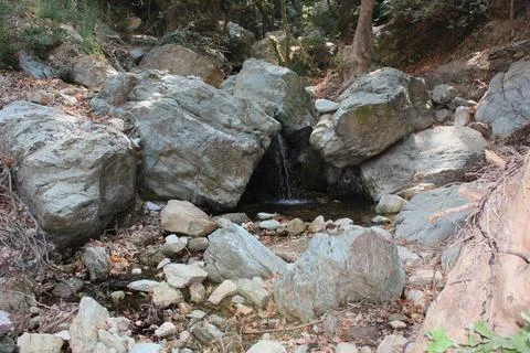 The path of the centaurs (after Cyclone Daniel) Portaria Pelion Greece Stock-Fotos