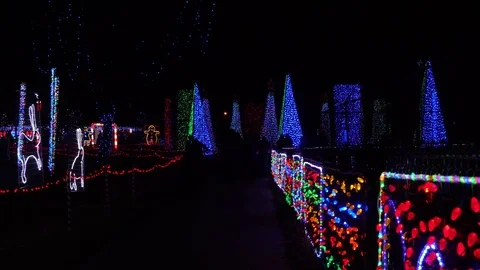 Path of Christmas Lights Vídeos de archivo 82736518