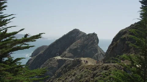 Path on a cliff Stock Footage 42075619