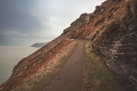 Path on the cliffs Fotos de archivo