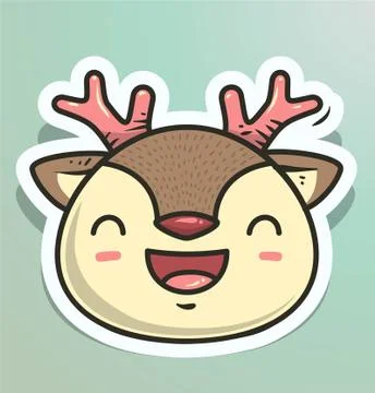 Path of deer head Stock Illustration