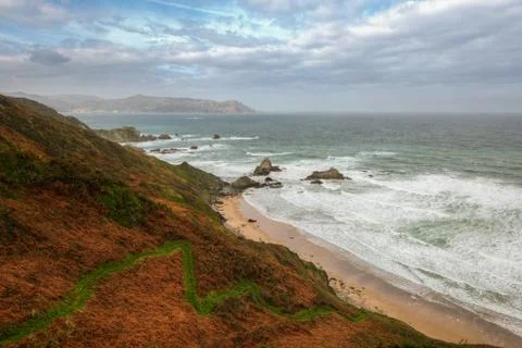 Path to descend to a beach Stock Photos