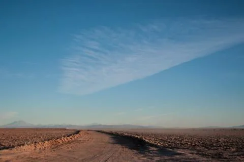 Path desert blue sky cloud Stock Photos