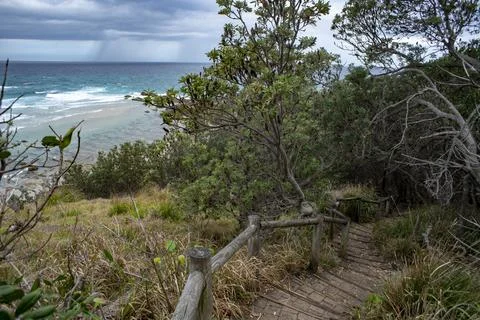 Path down to Cape Byron, Australia most Eastern point Stock Photos