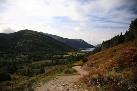 Path down to Glencoe village Stock Photos