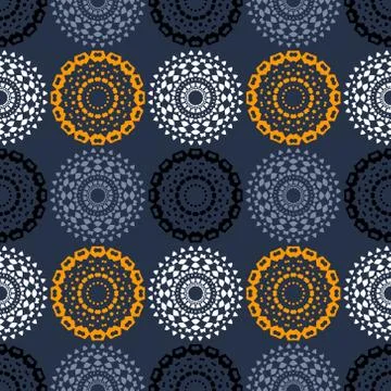Path of endeavour symmetry seamless pattern Stock Illustration