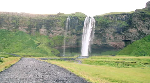 Path to epic waterfalls, dolly camera Stock-Footage 58102190