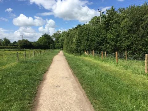 Path in the farm Stock Photos