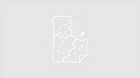 Path finding white line animation Stock Footage 303145898