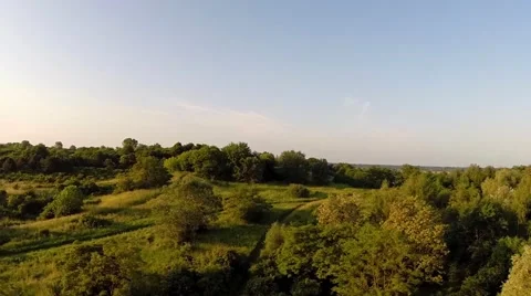 PATH FLYING GREEN PARK Stock Footage 43248645