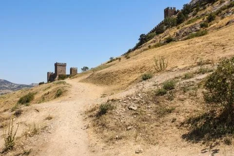 Path to the fortress. Stock Photos