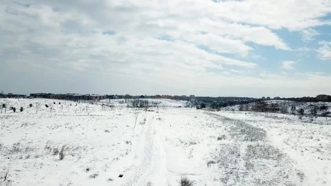 Path full of snow Video stock 100606389